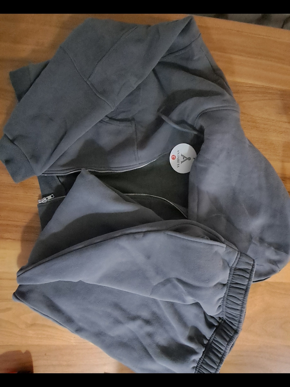 Wide Leg Drawstring Sweatpants - Gray - Picture 5 of 14